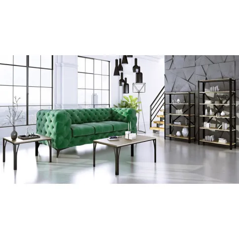 Wizualizacja regału z 6 półkami Hordos 4X czarny dąb sonoma