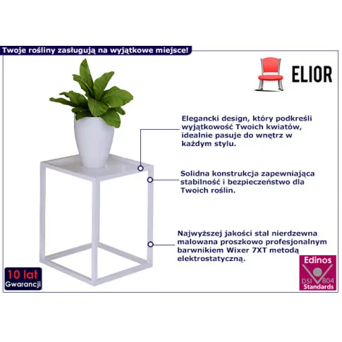 Loftowy kwietnik Shiner 3X kolor biały