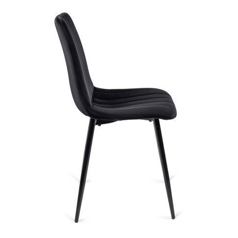 Czarne nowoczesne krzesło do salonu Ango