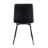 Czarne tapicerowane krzesło Ango