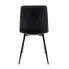 Czarne tapicerowane krzesło Ango