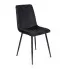 Czarne welurowe krzesło do pokoju - Ango