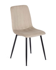 Beżowe tapicerowane krzesło do pokoju - Ango w sklepie Edinos.pl