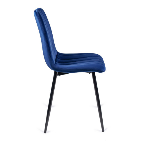 Granatowe nowoczesne krzesło do salonu Ango