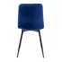 Granatowe tapicerowane krzesło Ango