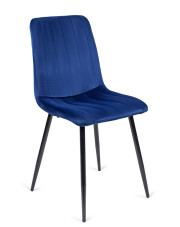 Granatowe eleganckie krzesło welurowe - Ango w sklepie Edinos.pl