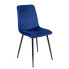 Granatowe eleganckie krzesło welurowe - Ango