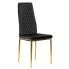 Czarne welurowe krzesło w stylu glamour - Atem