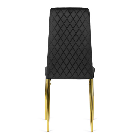Czarne krzesło na złotych nogach Atem