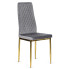 Szare tapicerowane pikowane krzesło glamour - Atem
