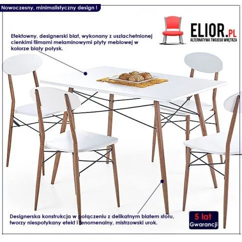 Fotografia Stół z krzesłami Sima 3X z kategorii Stoły