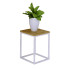 Skandynawski stojak na kwiaty biały + dąb artisan - Omono 3X