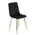 Czarne welurowe krzesło glamour Azlo