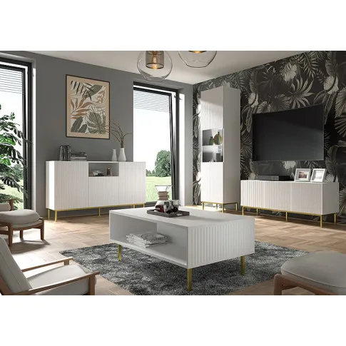 Aranżacja z białym zestawem mebli Livorno