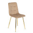 Beżowe welurowe krzesło pikowane glamour - Azlo
