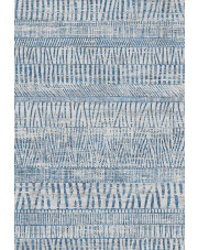 Wzorzysty niebieski dywan w stylu nowoczesnym - Izos 8X  w sklepie Edinos.pl