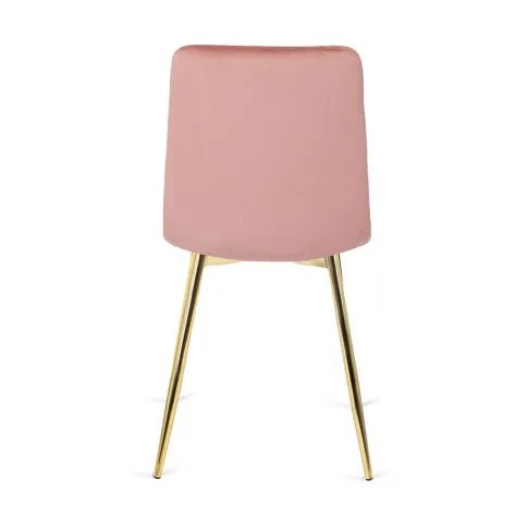 Różowe pikowane krzesło do salonu Azlo