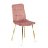 Różowe welurowe krzesło glamour Azlo
