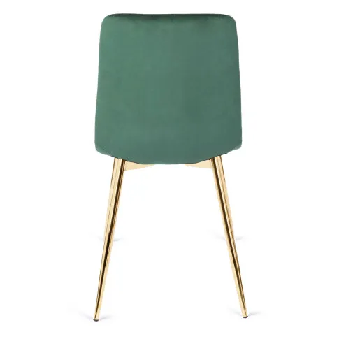 Zielone pikowane krzesło do salonu Azlo