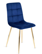 Granatowe nowoczesne krzesło w stylu glamour - Azlo w sklepie Edinos.pl