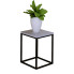 Metalowy stojący kwietnik czarny + beton - Omono 4X