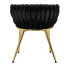 Czarne krzesło fotelowe glamour Upro