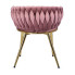 Różowe krzesło fotelowe glamour Upro