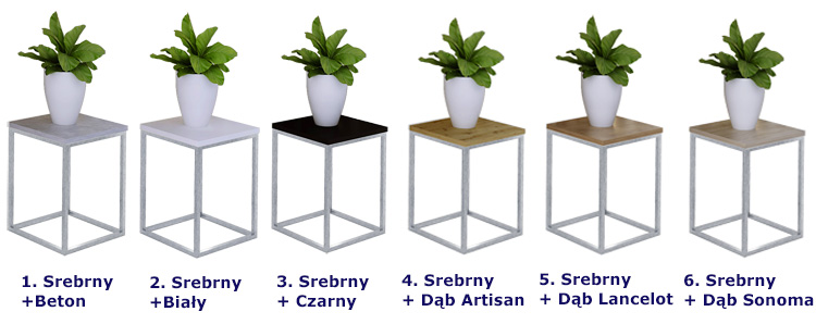 Dostępne kolory kwietnika Vilego 5X