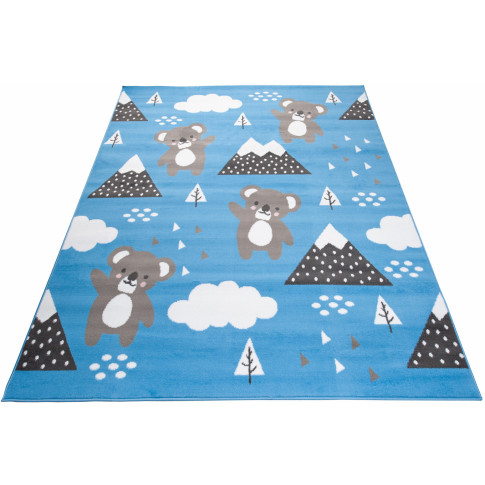 Niebieski dziecięcy dywan w misie Jomi 3X