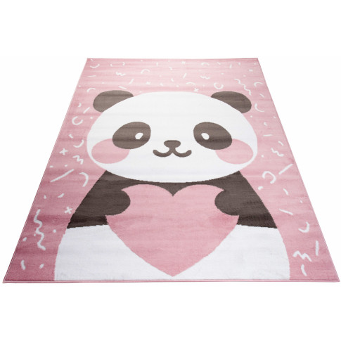 Różowy dywan z panda Jomi 4X