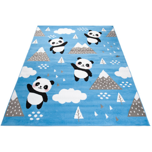 Niebieski dywan w pandy Jomi 5X