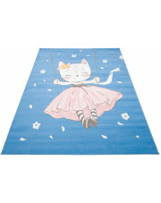 Niebieski dywan z kotem na huśtawce - Jomi 7X w sklepie Edinos.pl