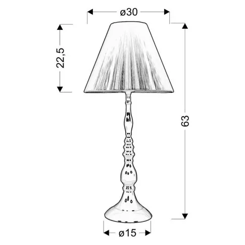 Fotografia GILLENIA LAMPA GABINETOWA 63CM 1X60W E27 ABAŻUR Beko z kategorii Oświetlenie