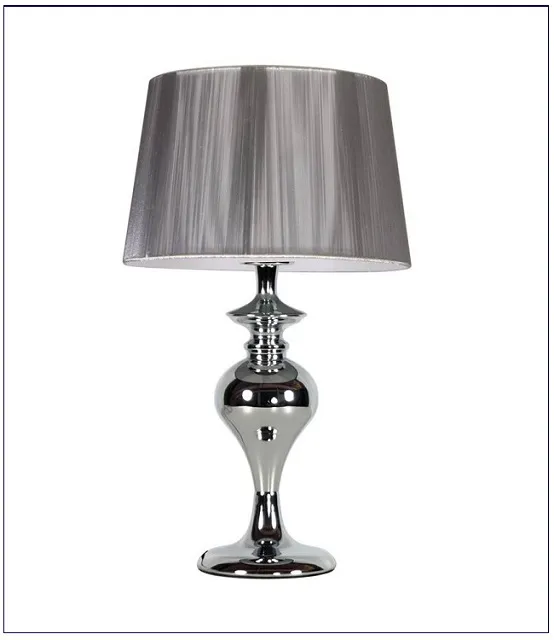 Produkt Srebrna lampa stołowa z dekoracyjną stalową podstawą - L339-Soreli