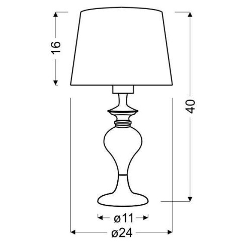 Srebrna lampa stołowa V164-Dusali