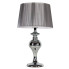 Srebrna lampa stołowa z dekoracyjną stalową podstawą - V164-Dusali