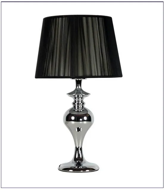Produkt Czarna lampa stołowa z dekoracyjnym nitkowym abażurem - V164-Rotom