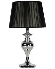 Czarna lampa stołowa z dekoracyjnym nitkowym abażurem - V164-Dusali w sklepie Edinos.pl
