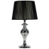 Czarna lampa stołowa z dekoracyjnym nitkowym abażurem - V164-Dusali