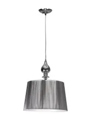 Srebrna lampa wisząca z dekoracyjnym abażurem - V160-Dusali w sklepie Edinos.pl
