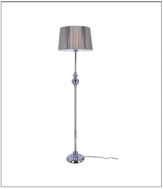 Produkt Srebrna lampa stojąca z nitkowym abażurem - V165-Rotom