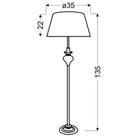 Czarna lampa stojąca V165-Dusali