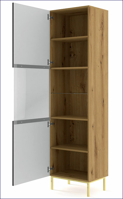 Regał z witryną Melis 14X