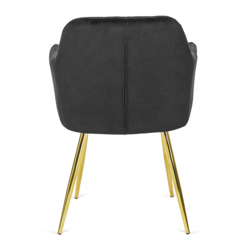 Czarne krzesło fotelowe Vamo