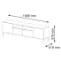 wymiary szafki RTV 200cm z 2 szufladami na ramie Livorno 11X