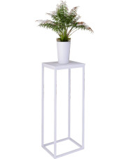 Biały metalowy stojak na kwiaty - Mobis 3X w sklepie Edinos.pl