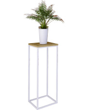 Skandynawski stojak na kwiaty biały + dąb artisan - Mobis 3X w sklepie Edinos.pl