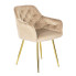 Kremowe krzesło glamour z podłokietnikami  - Vamo