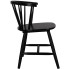 Czarne drewniane krzesło typu patyczak Hunos