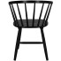 Czarne krzesło patyczak do salonu Hunos